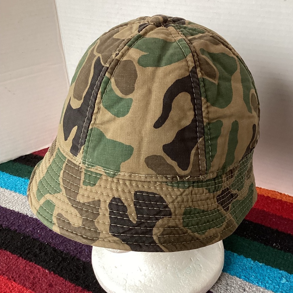 Vintage Falcon Headwear Camo Foam Hunting Boonie Bucket Hat Size Medium